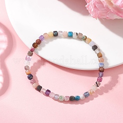 Braccialetti elastici con perline di pietre preziose miste naturali per le donne&nbsp;BJEW-JB13335