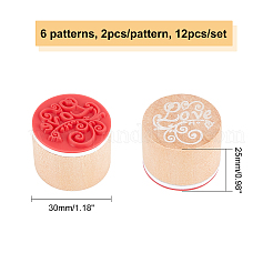 Stempel aus Kiefernholz&nbsp;DIY-OC0003-73