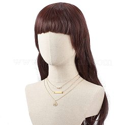 Set di collane con perle naturali in stile 3 pz 3 e albero della vita e ciondolo a forma di cuore&nbsp;NJEW-JN04005