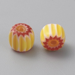 Perle di vetro millefiori fatto a mano&nbsp;LAMP-CJC0016-01G