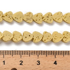 Fili di perline sintetiche tinte in pietra lavica&nbsp;G-R010-01A