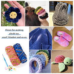 2 Rolle 2 Farben Polyester-Strickgarn&nbsp;DIY-TA0011-46