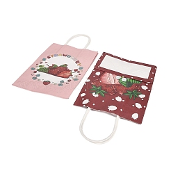 4 Stil Erdbeer-Papiergeschenktüten mit Henkeln&nbsp;TH-CBA170C-04