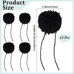 12 pompon en polyester pour loisirs créatifs ([1] pièce)&nbsp;AJEW-CY0002-95A