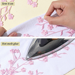 Aufnäher aus Polyester mit Blumenstickgarn zum Aufbügeln/Aufnähen&nbsp;PATC-WH20017-19J