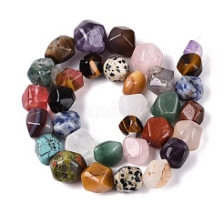Mezcló los abalorios de piedra hebras naturales y sintéticas&nbsp;G-Q608-19
