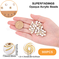 Perline acrilico opaco&nbsp;ACRC-FH0001-01