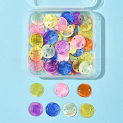 56 Stück 7 Farben sprühbemalte natürliche Capiz Muschel Verbinder Charms&nbsp;BSHE-FS0001-13