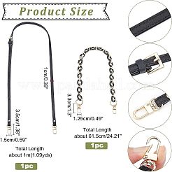 2 Stück verstellbare Taschengriffe aus Leder und Acryl mit Kabelkette in 2 Stilen&nbsp;FIND-PH0005-19