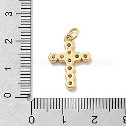 Colgante micropavé cubic zirconia de latón&nbsp;KK-M305-01G-01