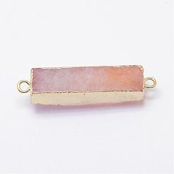 Liens / connecteurs en agate druzy naturelle galvanisée&nbsp;G-G656-02B