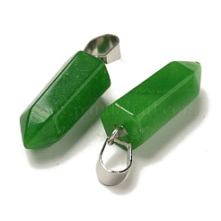 Gefärbt natürliche weiße Jade Anhänger&nbsp;G-Z067-07P-22
