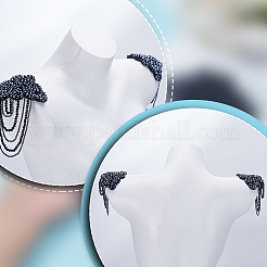 2 Stück Blumenquaste aus Glasperlen zum Aufnähen von Ornament-Accessoires&nbsp;PATC-NB0001-39
