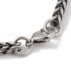 Weizenkettenarmbänder aus 304 Edelstahl für Männer&nbsp;BJEW-B096-36A-AS