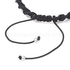 Bracelets tressés en perles rondes de pierre de lune blanche naturelle&nbsp;BJEW-JB12917-03