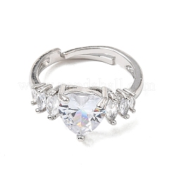 Messing Micro Pave Zirkonia Manschette offene Ringe&nbsp;CU-CBA5C10-08P