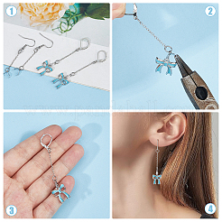 60 pieza de accesorios para pendientes de hierro y acero inoxidable 304&nbsp;EJEW-HS00012