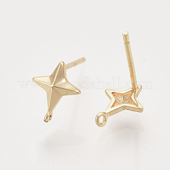 Fornituras de aretes de latón&nbsp;KK-T048-015G-NF