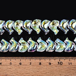 Galvanisieren transparente Glasperlen Stränge&nbsp;EGLA-N017-06-A01