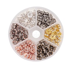 Messing Strass Zwischen perlen&nbsp;RB-JP0002-08