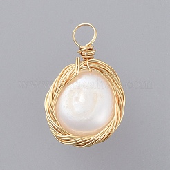 Perla barocca naturale perla keshi&nbsp;X-PALLOY-JF00409