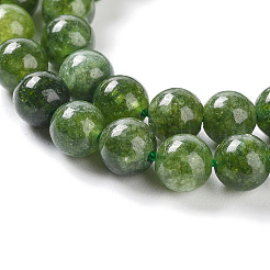 Billes de jade naturelles de teint en malaisades teintes&nbsp;G-G021-02A-13