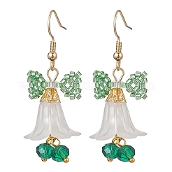 Orecchini pendenti con fiori in acrilico&nbsp;EJEW-MZ00591