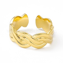 Bague manchette en acier inoxydable 304 avec placage ionique (IP) pour femme&nbsp;RJEW-C060-32G
