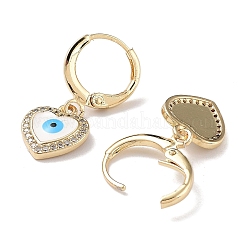 Orecchini pendenti a monachella in vero ottone placcato oro 18k&nbsp;EJEW-L269-008G-01