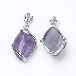Natürlichen Amethyst Edelsteinanhänger&nbsp;X-G-E423-05P
