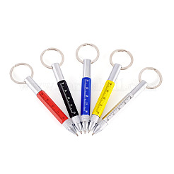 5 Stück praktischer 5-in-6-Schlüsselbund-Stift aus Aluminium in 1 Farben&nbsp;AJEW-TA0002-13A