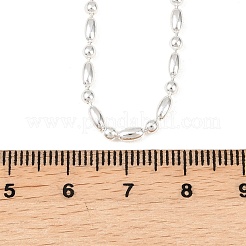 Collane con catena a sfere in ottone da 2.2 mm per uomo e donna&nbsp;NJEW-L012-06S