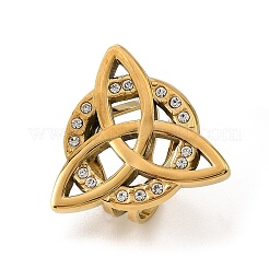 Offene Manschettenringe aus Edelstahl 304 mit Strassen&nbsp;RJEW-H269-07G