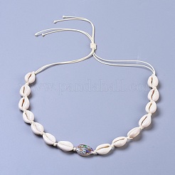 Verstellbare Kaurimuschel Perlen Halskette und Armbänder Schmuck-Sets&nbsp;SJEW-JS01019