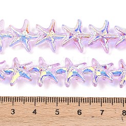 Chapelets de perles en verre électroplaqué&nbsp;EGLA-P069-01A-AB06