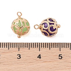 Runde Anhänger aus Messing mit Glas&nbsp;KK-B100-033G
