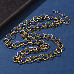 Collares de cadena rolo texturizados de acero inoxidable 304 para mujer&nbsp;NJEW-U050-01G