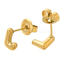 Pendientes de botón de acero inoxidable 304&nbsp;EJEW-I316-01G-L