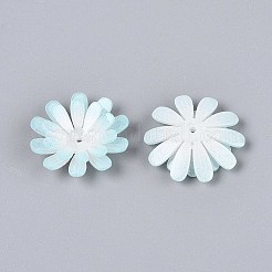 Tapas de abalorios acrílicas con forma de flor&nbsp;SACR-T017-50B