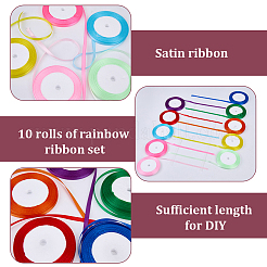 10 Rollen 10 Farben Polyesterband&nbsp;OCOR-CY0002-55
