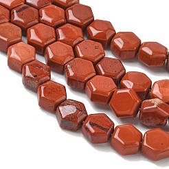 Natürliche rote Jaspis Perlen Stränge&nbsp;G-G463-A12-8x9mm