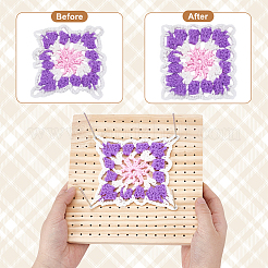Planches de blocage carrées en bois pour crochet&nbsp;DIY-WH0759-15