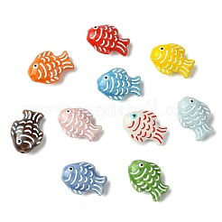12 pièces de perles en porcelaine faites à la main de 12 couleurs&nbsp;PORC-CJ0001-59
