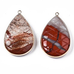 Colgantes de jaspe rojo naturales&nbsp;G-N326-108C