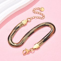 Schlangenkettenarmbänder aus 304 Edelstahl für Damen&nbsp;BJEW-C103-02G