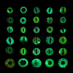 60 Stück leuchtende Glasaugen-Cabochons in 30 Stilen&nbsp;GLAA-CA0001-56