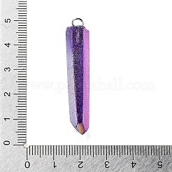 Galvanisierte natürliche Quarzanhänger&nbsp;G-P315-B01-01P