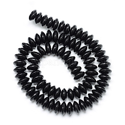 Distanzstücke aus synthetischen schwarzen Steinperlen&nbsp;G-R359-3x6-01-1