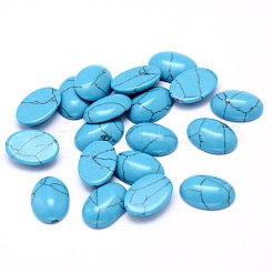 Tinto turchese sintetico cabochon ovale&nbsp;G-L385G-01