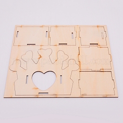 Cadres photo en bois naturel non finis&nbsp;DIY-WH0175-80
